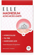 ELLE Magnesium Acne Patch |Micro-Dart | Magnesium - The Magic Mineral | Deep Penetrating Hydrocolloid Pimple Patch | Early Stage & Pus Pimples | Tea Tree & Madecassic Acid | 10 Patches